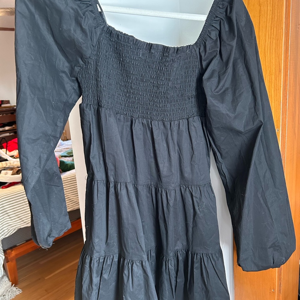 Steve Madden Long Sleeve Smocked Dress